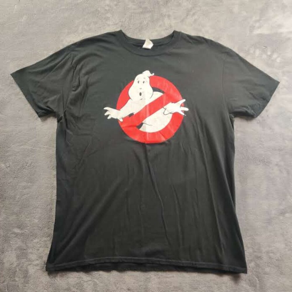 Ghostbusters Logo Black Graphic Tee - Men's Shirt